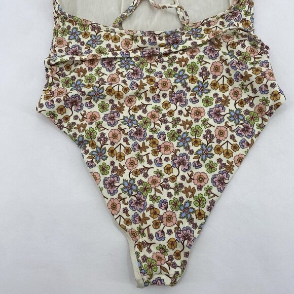 Scotch & Soda Tropical Size Small Smocked Floral One Piece Swimuit Strappy Ditsy - Picture 10 of 14